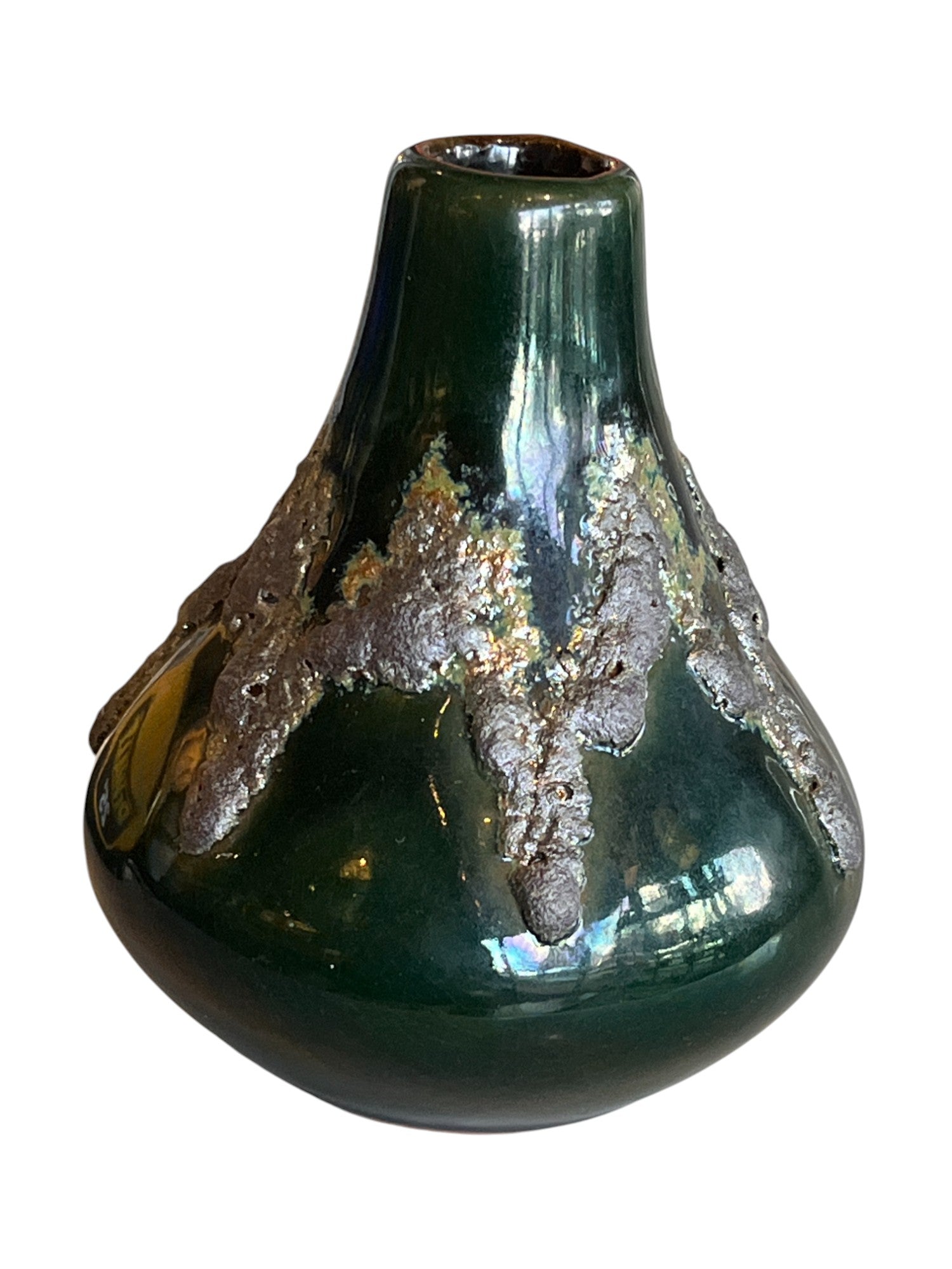GREEN DOROTHEA ROTH VOLCANO VASE FOR ROTH KERAMIK