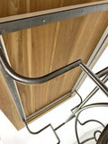 FRENCH BAKER’S STYLE DINING TABLE WITH DECORATIVE STEEL BASE