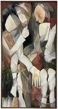MONUMENTAL OIL WITH ABSTRACT FIGURES SIGNED “ALANNA” (1990s)