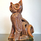 LARGE ABSTRACT CAT SCULPTURE BY ALVINO BAGNI (ITALY)