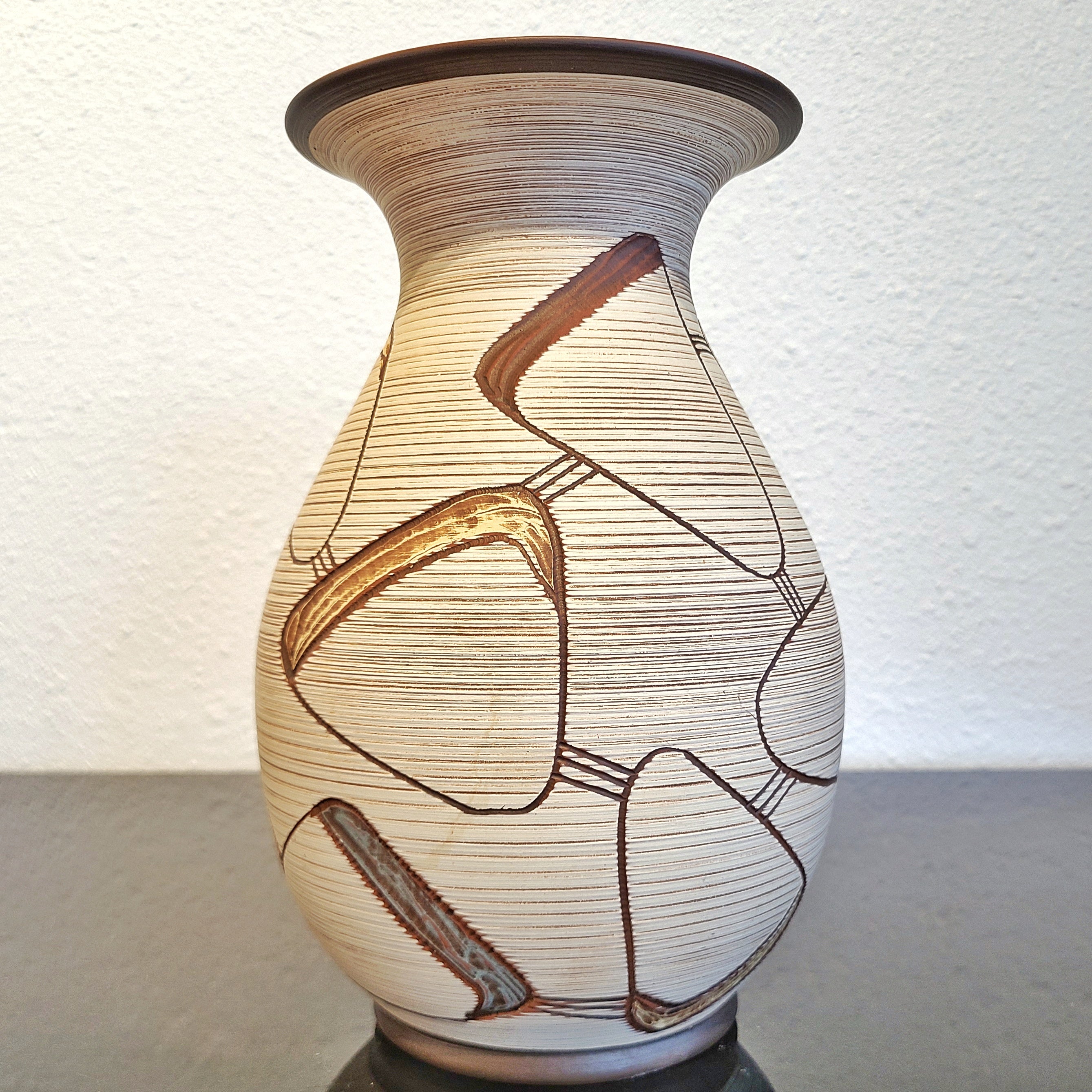SAWA KERAMIK ‘TORINO’ DÉCOR “KLINKER” VASE Nr. 209/25