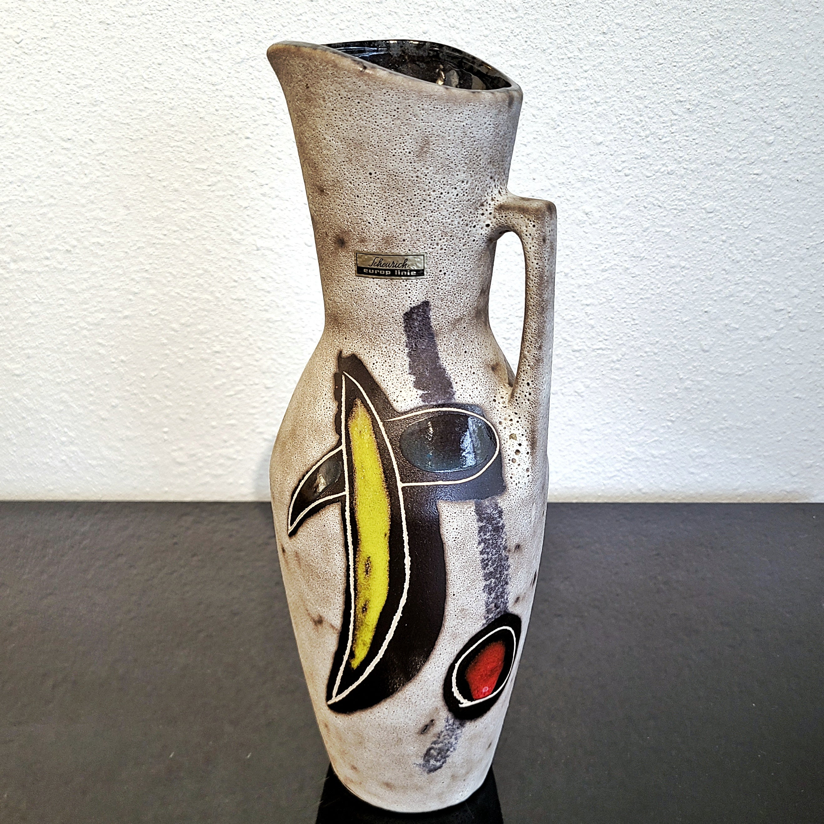 TALL SCHEURICH FRUIT MOTIF PITCHER VASE Nr. 403/35