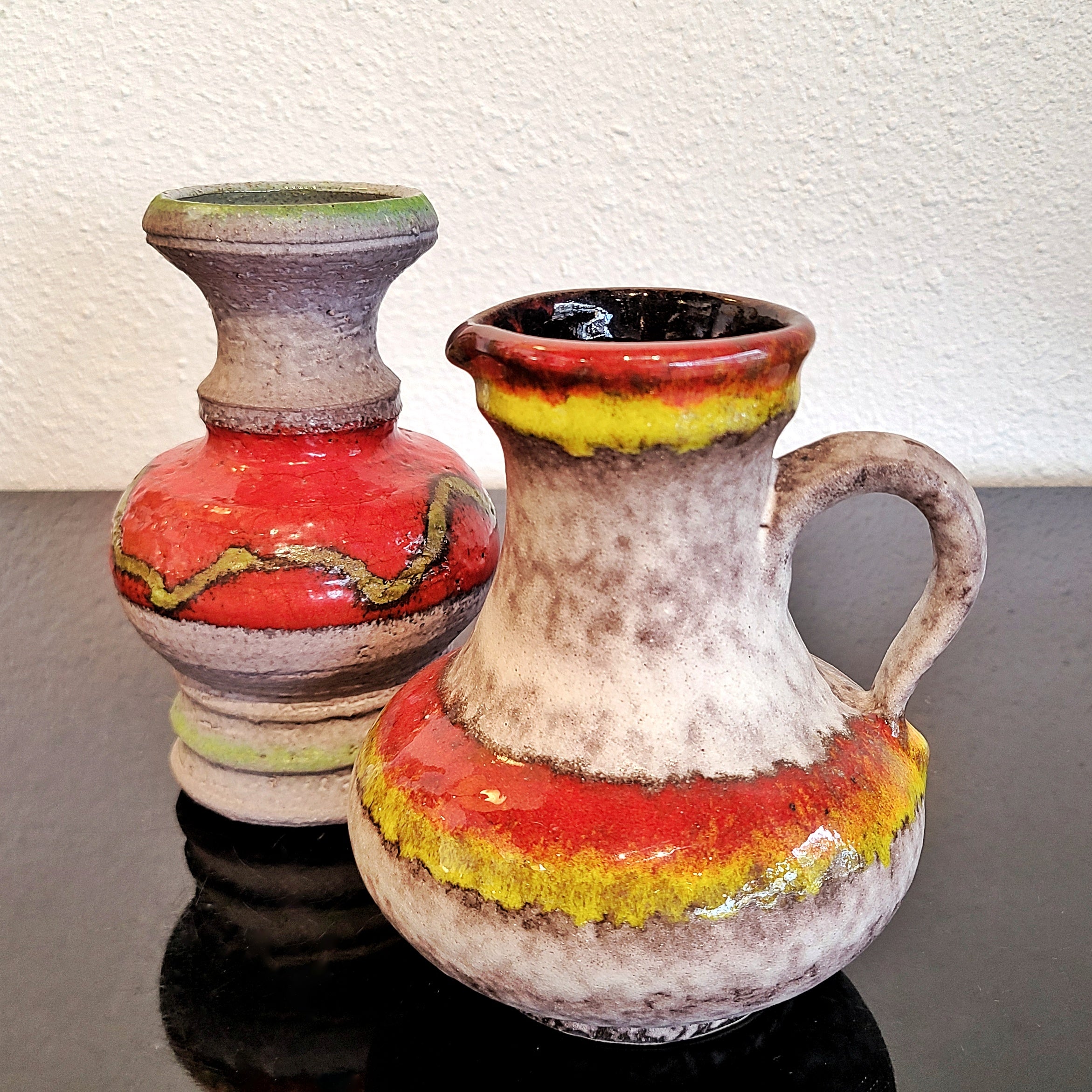 RED AND GREEN Ü-KERAMIK ‘STUDIO LINE’ VASE
