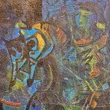 EQUESTRIAN ABSTRACT BY UNKNOWN GERMAN ARTIST (1960s)