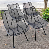 LOW ‘SCULPTURA’ SIDE CHAIRS BY RUSSEL WOODARD FOR WOODARD FURNITURE