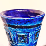 XL BLUE GEOMETRIC DÉCOR VASE BY SARDARTIS (ITALY)