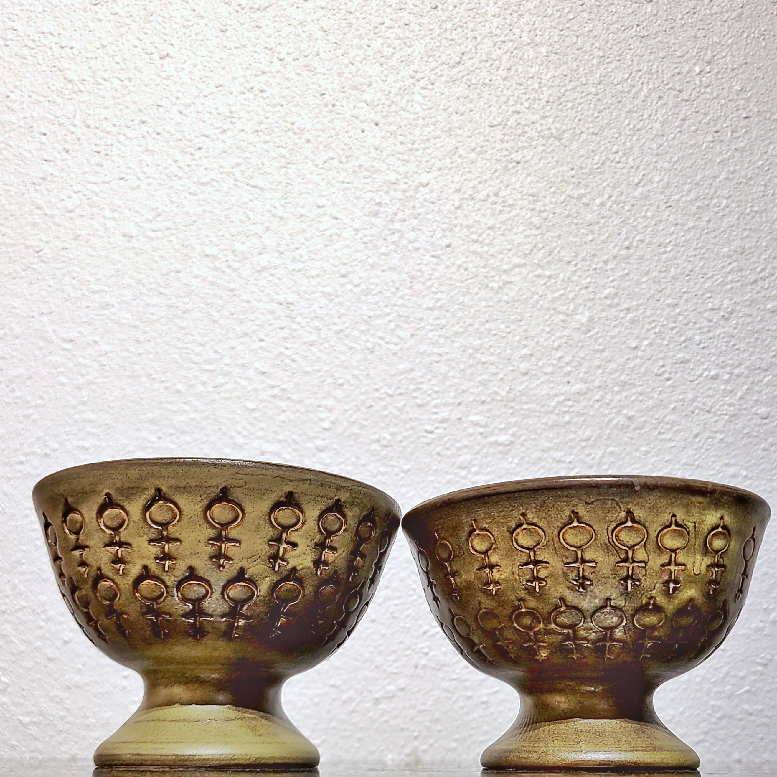 OLIVE GREEN BITOSSI ‘KEY’ DÉCOR CANDLE HOLDERS
