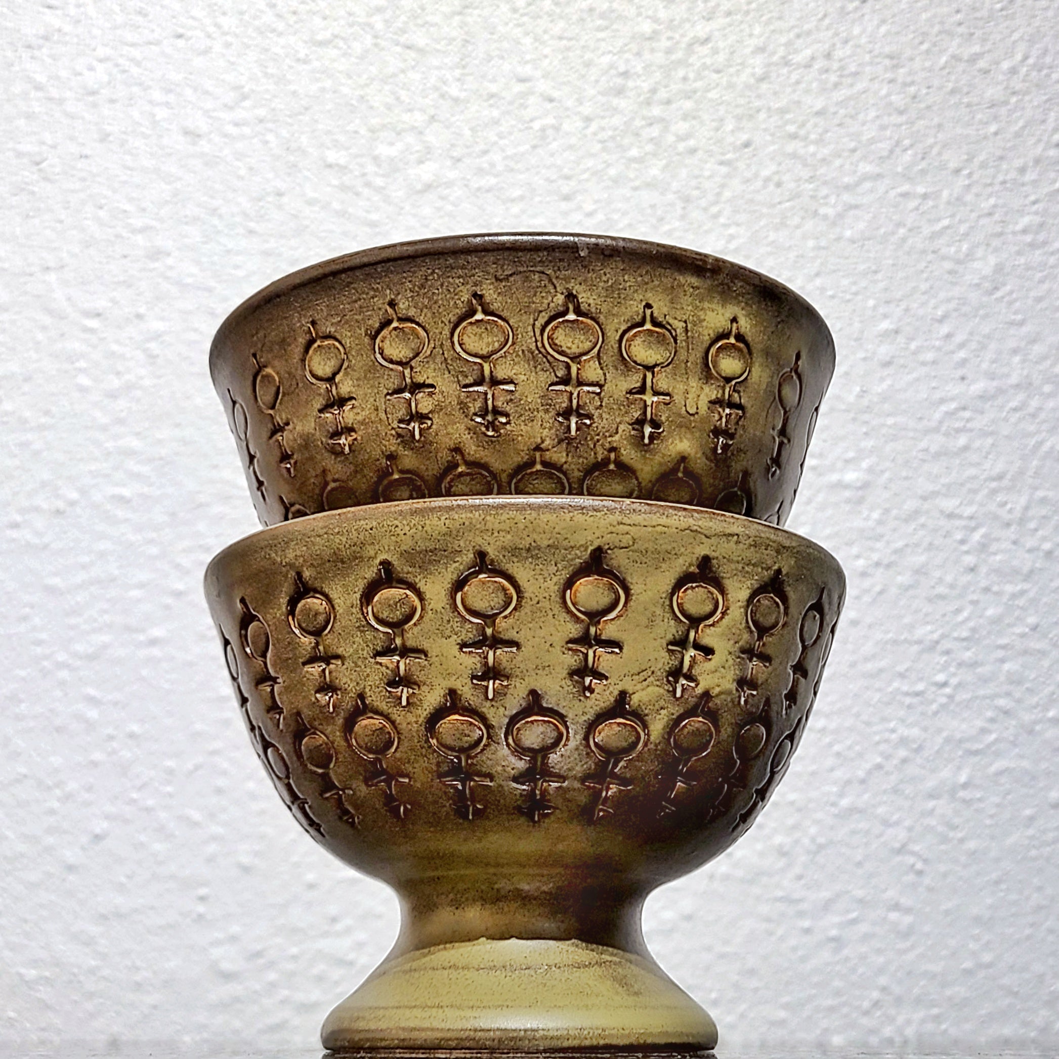 OLIVE GREEN BITOSSI ‘KEY’ DÉCOR CANDLE HOLDERS