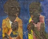 ‘AFTER HOURS SESSION’ MIXED MEDIA ON RAG PAPER BY SHERMAN CHINSKY (2002)