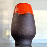ORANGE AND BLACK RUSCHA KERAMIK VASE Nr. 833