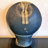 STUDIO POTTERY DOUBLE BUD VASE MARKED “MH”