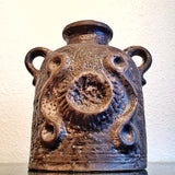 CARSTENS TÖNNIESHOF BROWN AND PINK ‘MOONCRATER’ VASE Nr. 7952/22