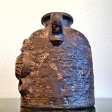 CARSTENS TÖNNIESHOF BROWN AND PINK ‘MOONCRATER’ VASE Nr. 7952/22