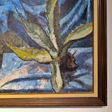 JOHN BAGGETT IMPASTO OIL ON MASONITE  STILL LIFE WITH YUCCA