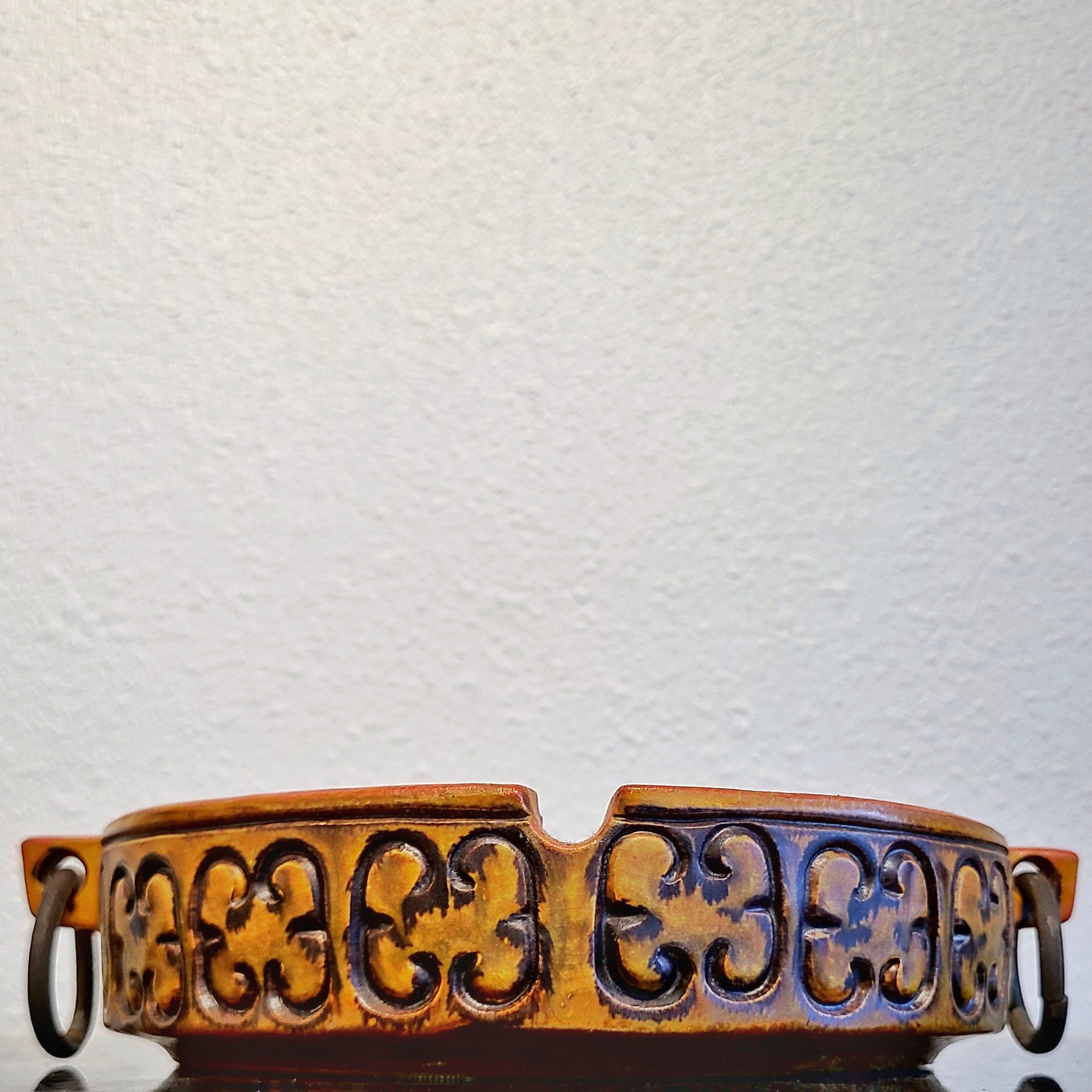 BORGINI ASHTRAY WITH IRON RINGS BY BAGNI CERAMICHE FOR RAYMOR