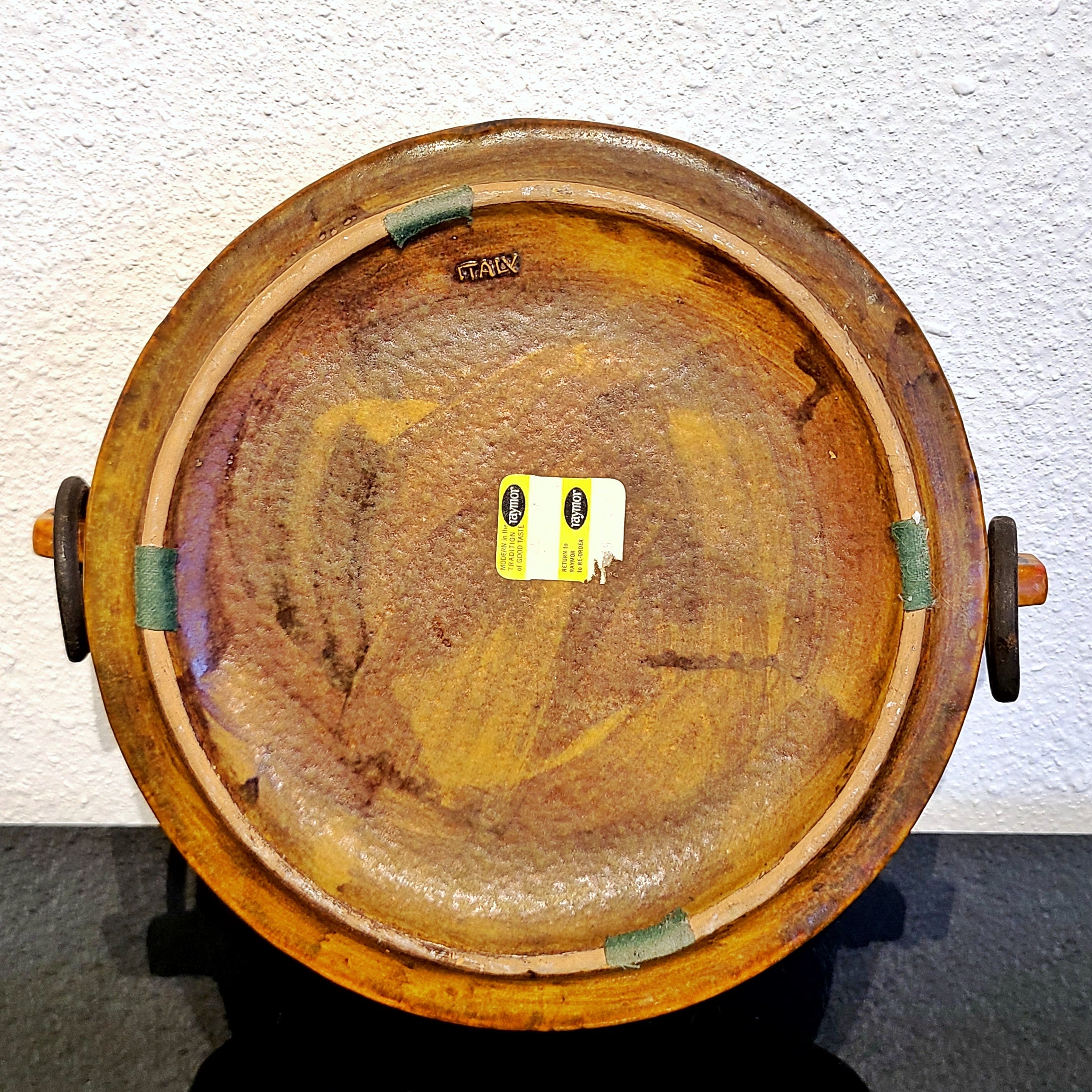 BORGINI ASHTRAY WITH IRON RINGS BY BAGNI CERAMICHE FOR RAYMOR