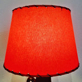 RARE EMONS & SÖHNE RED-ON-BLACK ‘PETAL’ DÉCOR TABLE LAMP