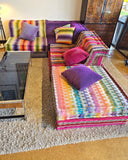 AUTHENTIC ‘MAH JONG’ SOFA AND PILLOWS BY HANS HOPFER FOR ROCHE BOBOIS (13 PIECES)