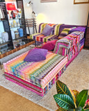 AUTHENTIC ‘MAH JONG’ SOFA AND PILLOWS BY HANS HOPFER FOR ROCHE BOBOIS (13 PIECES)