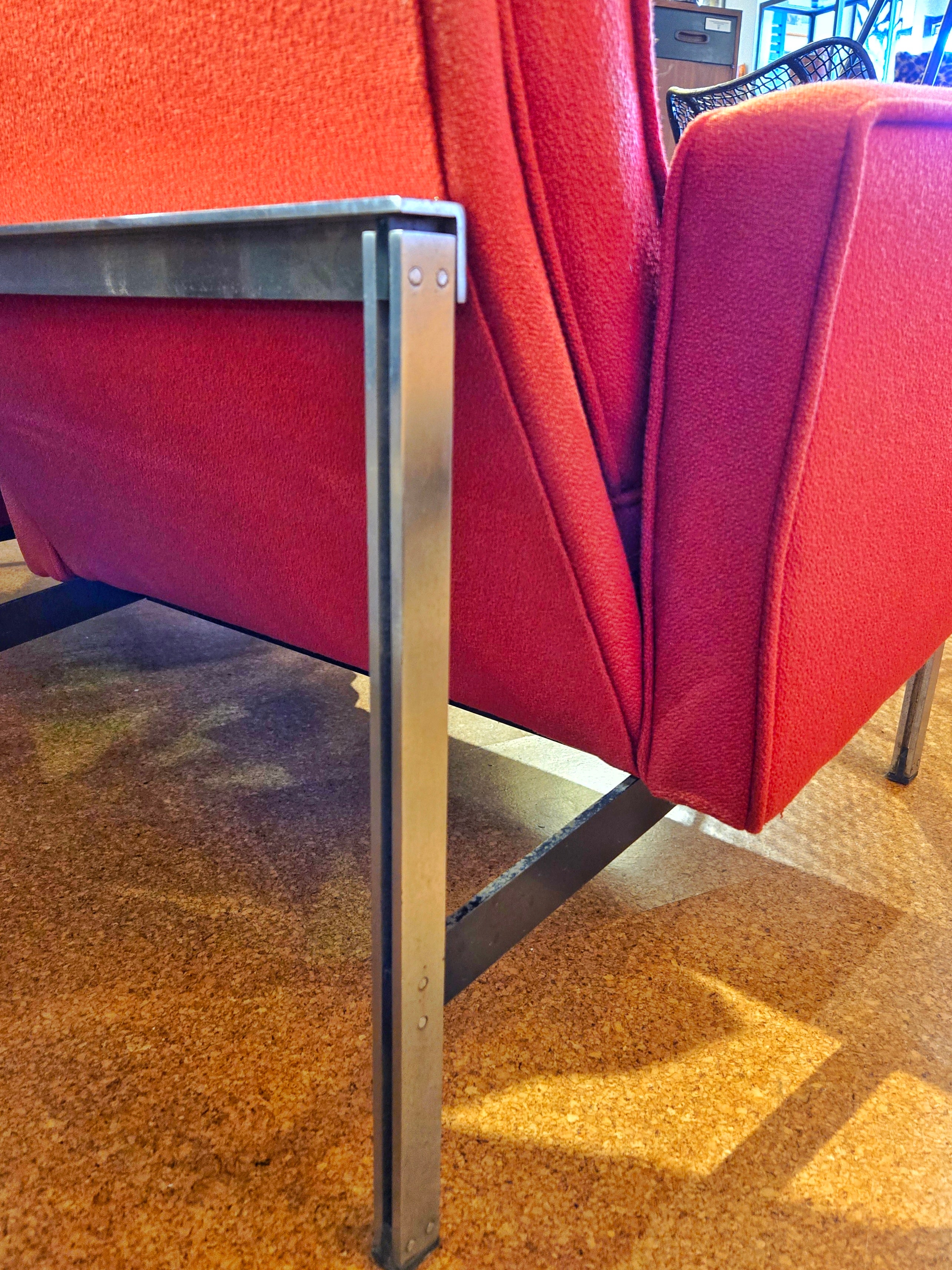 FLORENCE KNOLL PARALLEL BAR LOUNGE CHAIR FOR KNOLL ASSOCIATES (d. 1955)