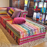 AUTHENTIC ‘MAH JONG’ SOFA AND PILLOWS BY HANS HOPFER FOR ROCHE BOBOIS (13 PIECES)