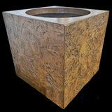 RARE EARLY ’70s BRONZE ABSTRACT PLANTER BOX BY McCARROLL & GILLESPE FOR FORMS+SURFACES