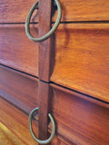 DIMINUTIVE MAHOGANY WINDOW CABINET BY HUNGERFORD FURNITURE, CO.