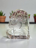 AMERICAN ART-GLASS ROOSTER BOOKENDS BY UNKNOWN MAKER (1970s)