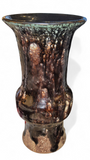 FLARED-RIM STUDIO POTTERY STONEWARE VASE BY ÉVA BOD (HUNGARY)