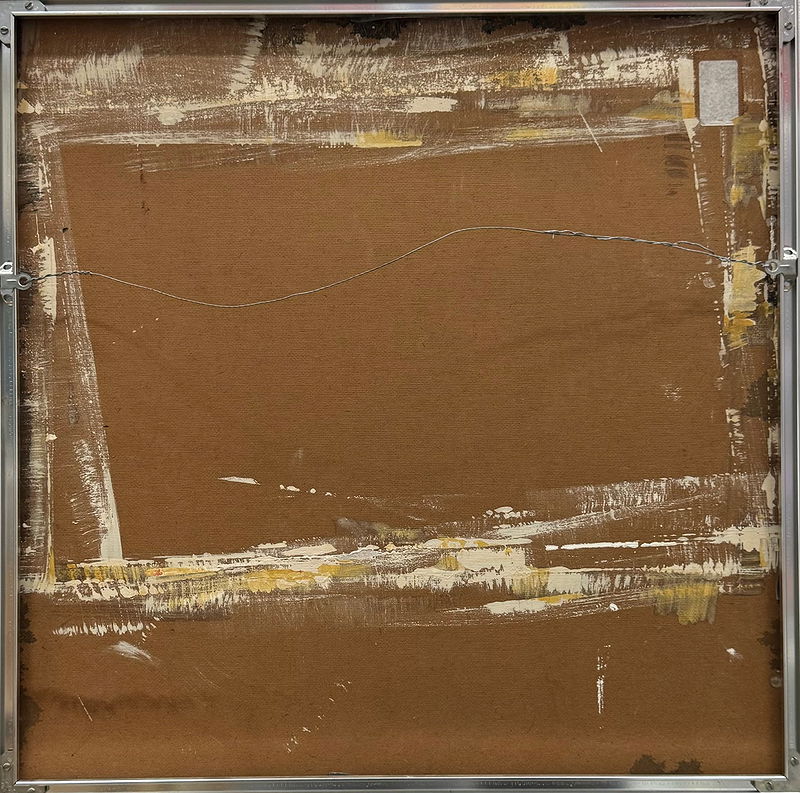 FRAMED IMPASTO OIL-ON-BOARD ABSTRACT PAINTING (1980s)