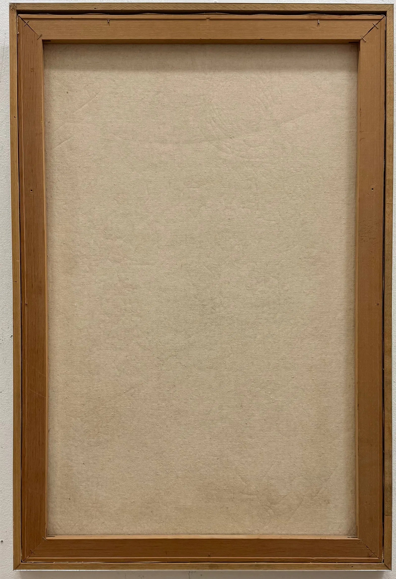 SIGNED BLACK & WHITE OIL-ON-CANVAS OP ART NUDE (1970s)