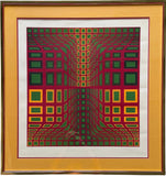 ‘COMPOSITION WITH RED, YELLOW AND GREEN’ BY VICTOR VASARELY (1980)