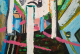 ABSTRACT OIL ON CANVAS BY MINGLEI WANG (2000s)