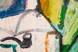 ABSTRACT OIL ON CANVAS BY MINGLEI WANG (2000s)