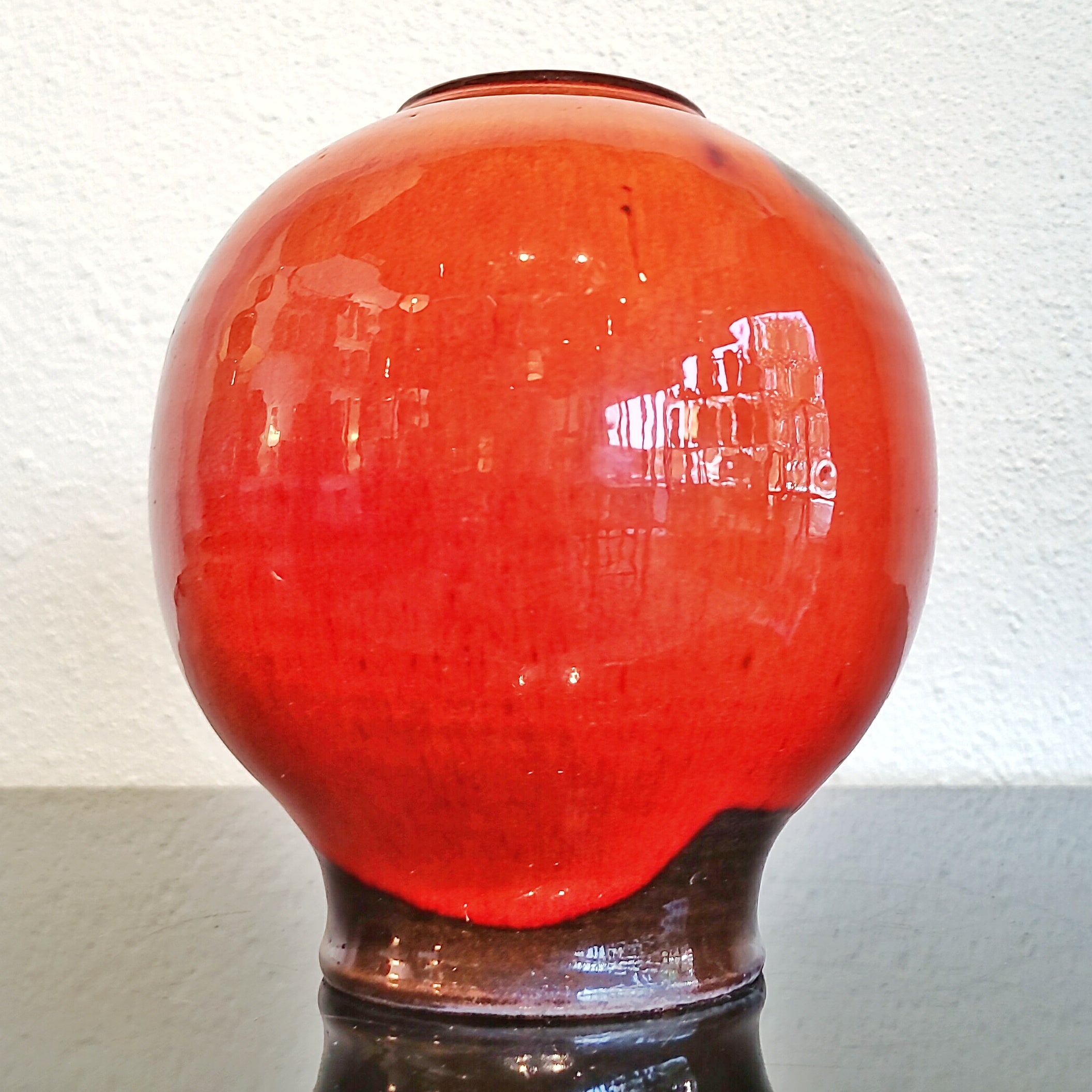 ORANGE ELLY & WILHELM KUCH STUDIO ORB VASE