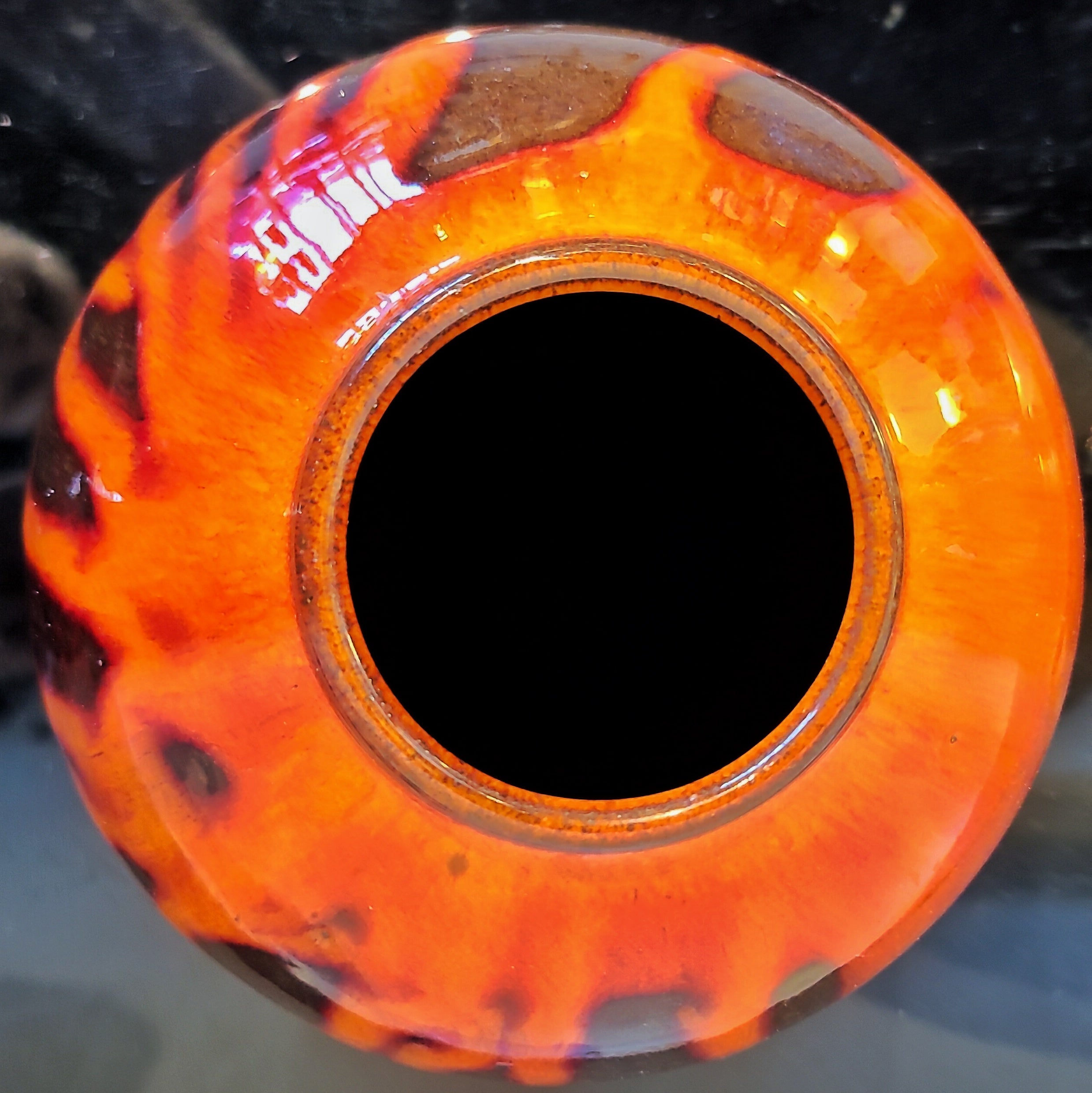ORANGE ELLY & WILHELM KUCH STUDIO ORB VASE