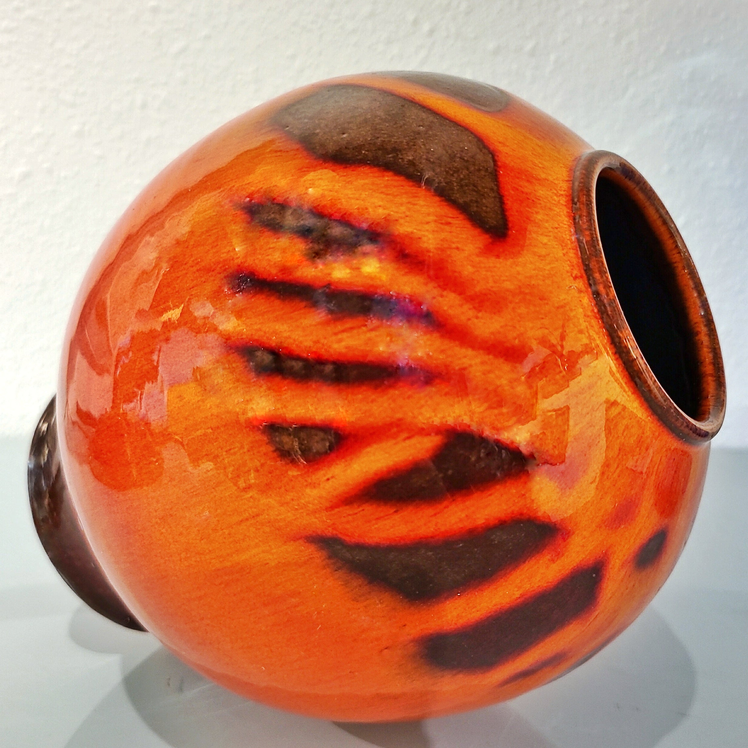 ORANGE ELLY & WILHELM KUCH STUDIO ORB VASE