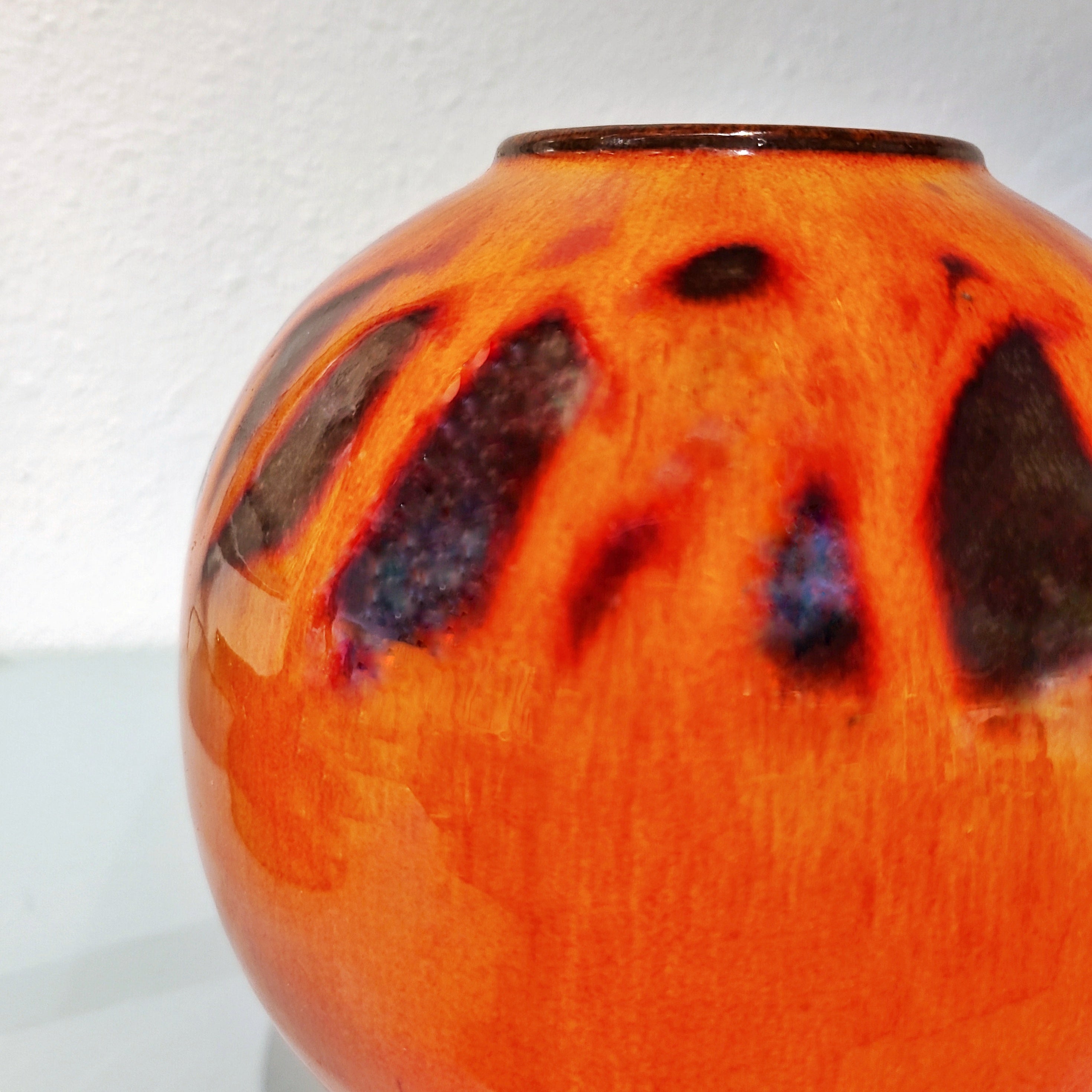 ORANGE ELLY & WILHELM KUCH STUDIO ORB VASE