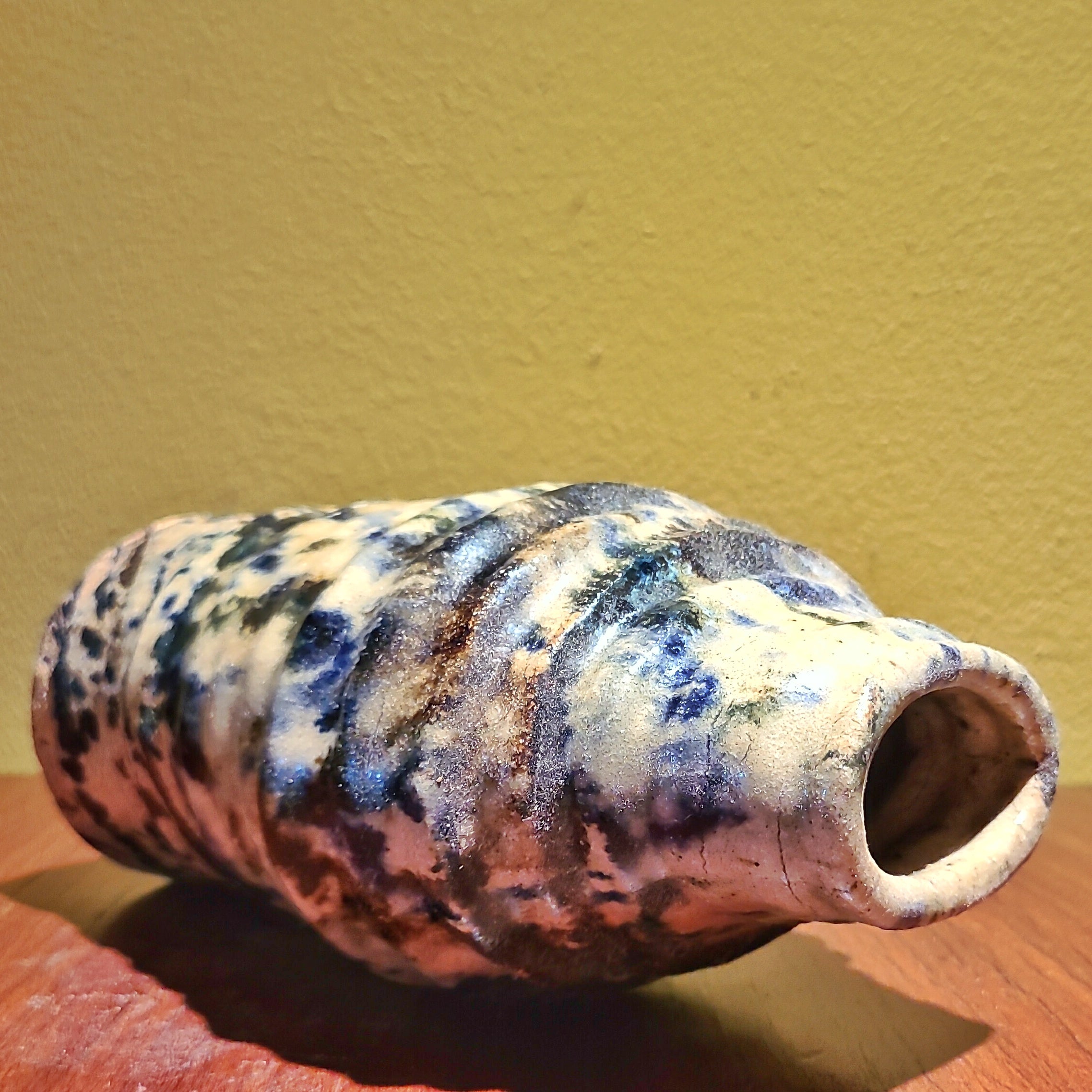 UNUSUAL COILED STONEWARE VASE SIGNED “RADOVICH”