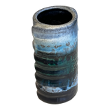 BLUE-GREEN DÜMLER & BREIDEN ‘POLAR’ DÉCOR RELIEF VASE Nr. 24/14