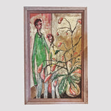 MODERNIST INTERIOR WITH FIGURES AND HOUSEPLANT BY TED FIELDS (2014)