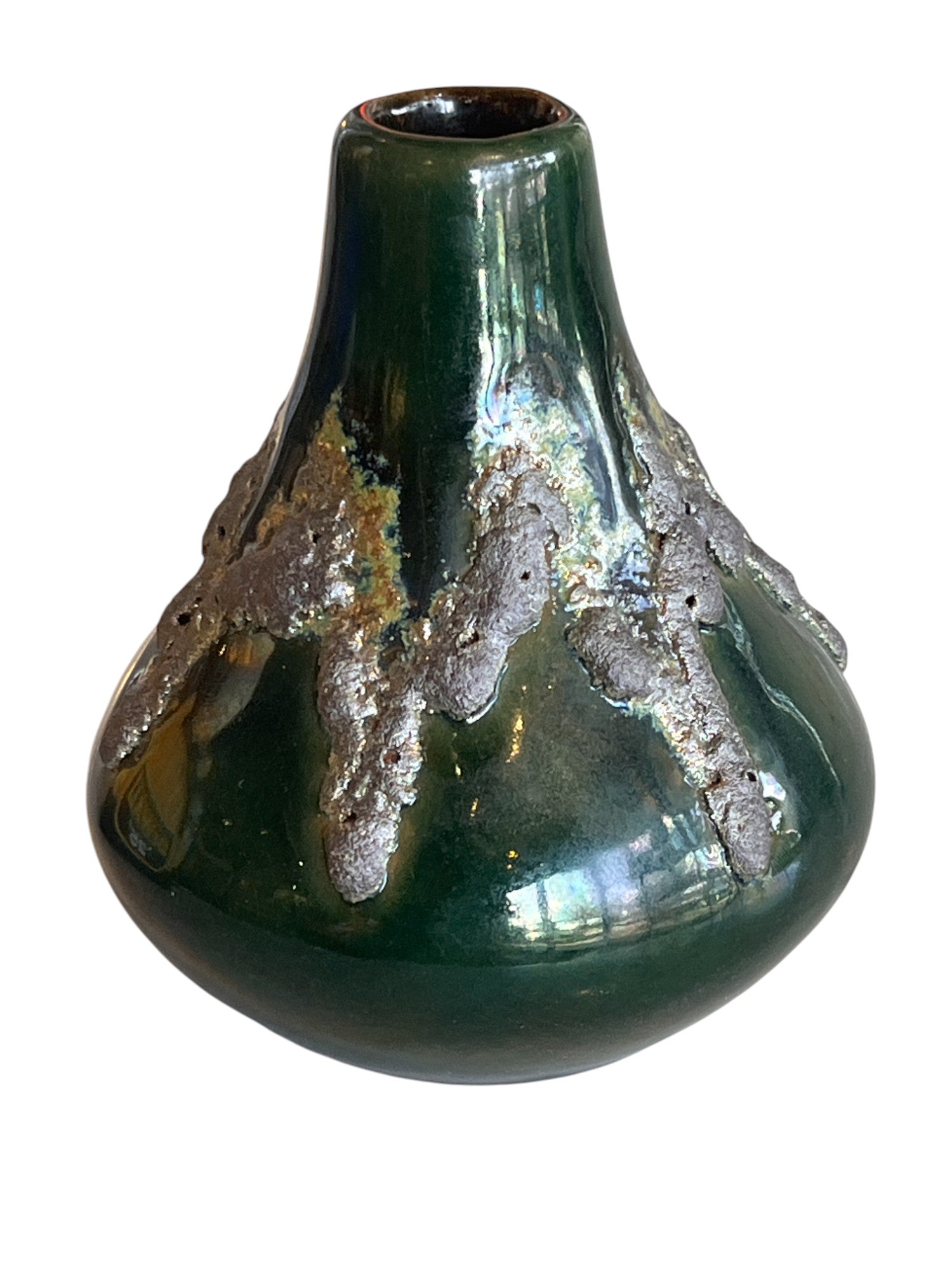 GREEN DOROTHEA ROTH VOLCANO VASE FOR ROTH KERAMIK