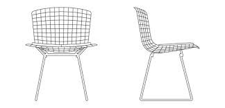CHROME BERTOIA SIDE CHAIRS WITH FABRIC SEAT PADS FOR KNOLL
