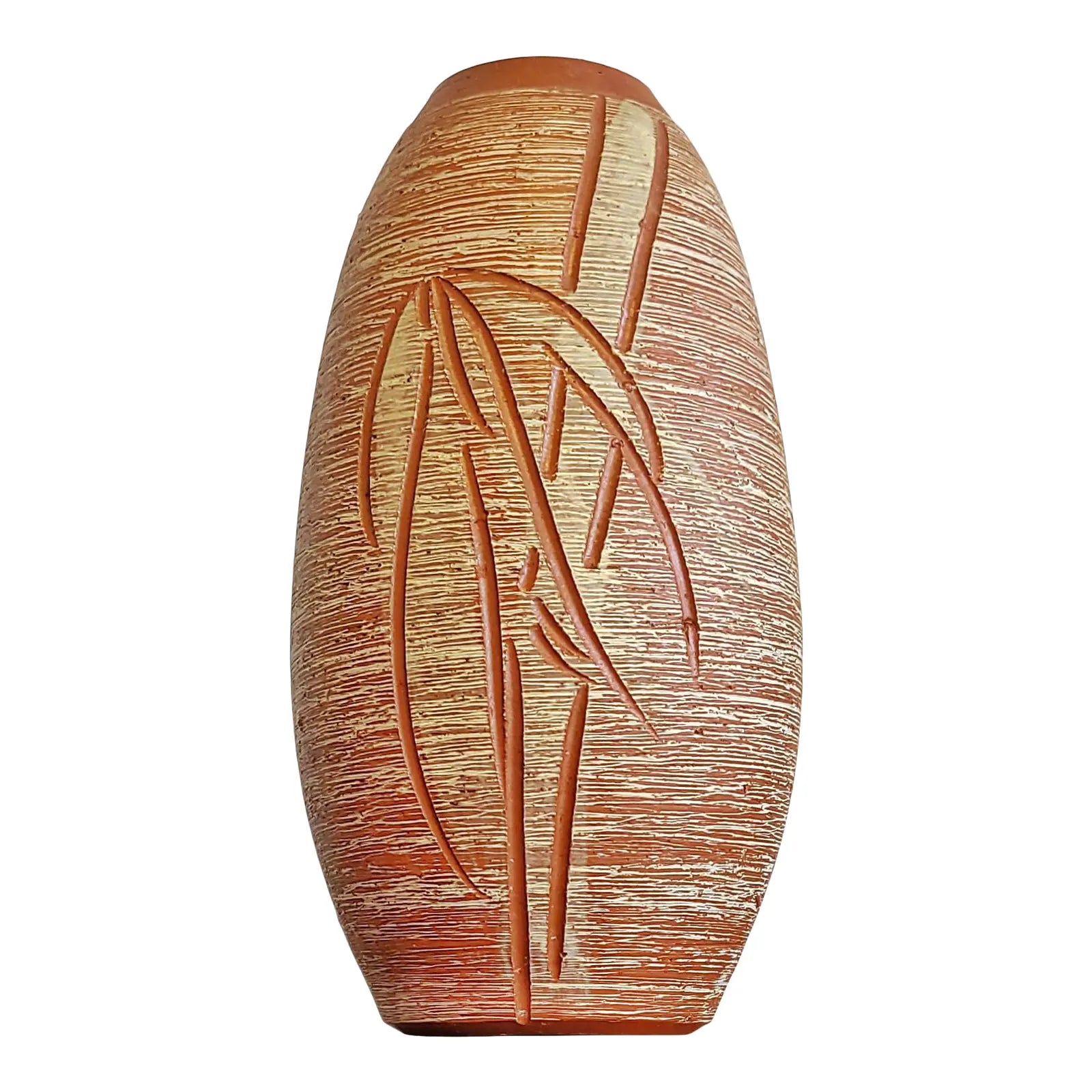 UNKNOWN “KLINKER” VASE WITH BAMBOO DÉCOR