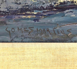 LARGO MARTIM MONIZ/CASTELO DE SÂO JORGE - OIL ON CANVAS BY GOMES MARTINS (1969)