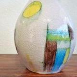 GUIDO GAMBONE GOURD SHAPED CRACKLE-GLAZE VASE (REPAIRED)