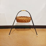 CATCH-ALL IN WICKER AND BENT STEEL