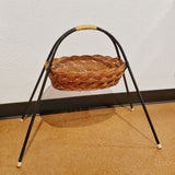 CATCH-ALL IN WICKER AND BENT STEEL