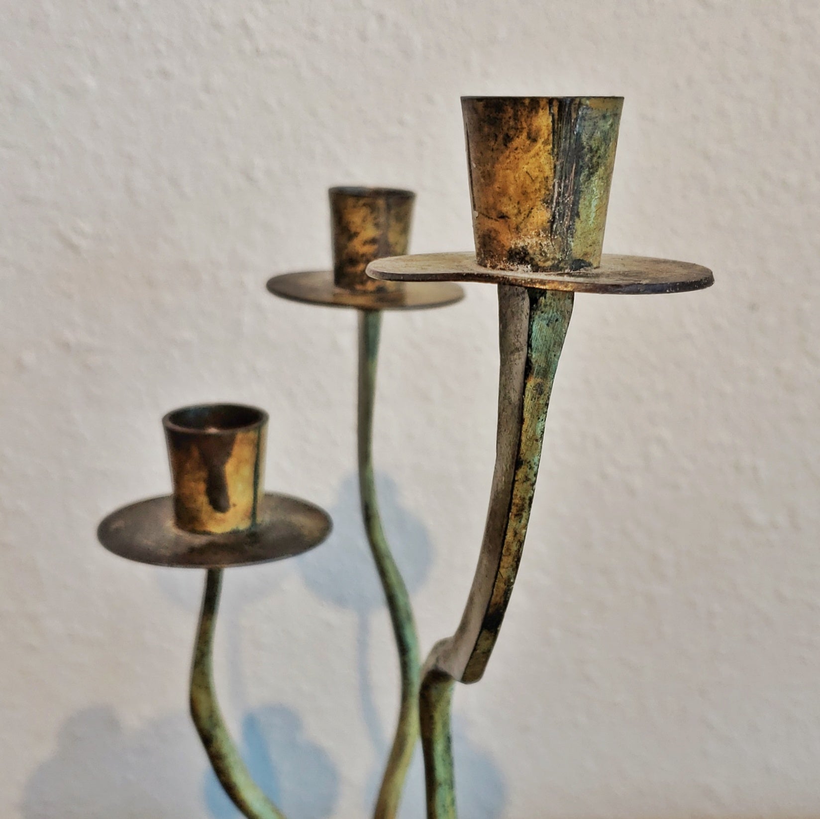 1950s BIOMORPHIC METAL CANDELABRA