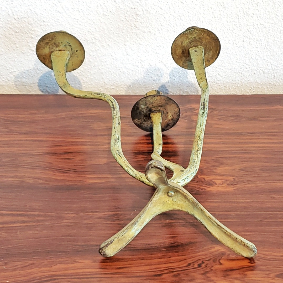 1950s BIOMORPHIC METAL CANDELABRA